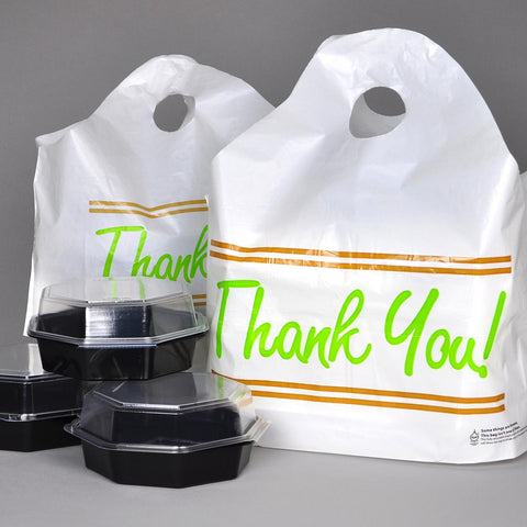 Wave Top Carry Handle - Thank You - 16.5" x 14" x 6"